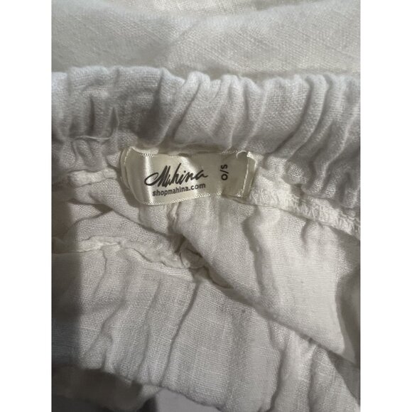 Mahina Hawaii Drawstring Pants in White - Picture 5 of 5